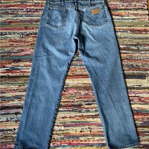 Wrangler MWZ Straight Blue Jeans with Vintage Fading